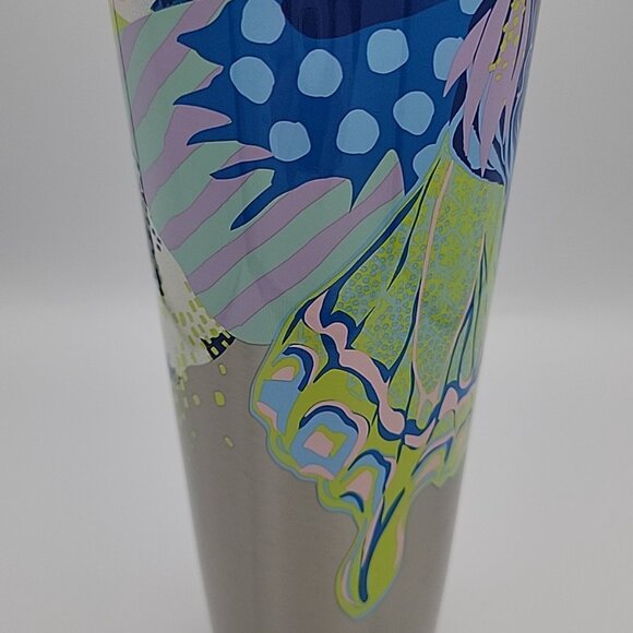 Starbucks 24 oz Cold Tumbler Stainless Double Wall Sip or Straw Lid SPRING Print - Picture 11 of 15